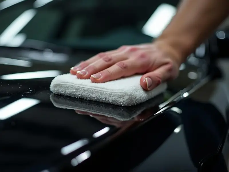 AV Detailing ceramic coating application on vehicle